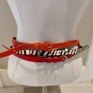 Zebra Calf Hair Belt only